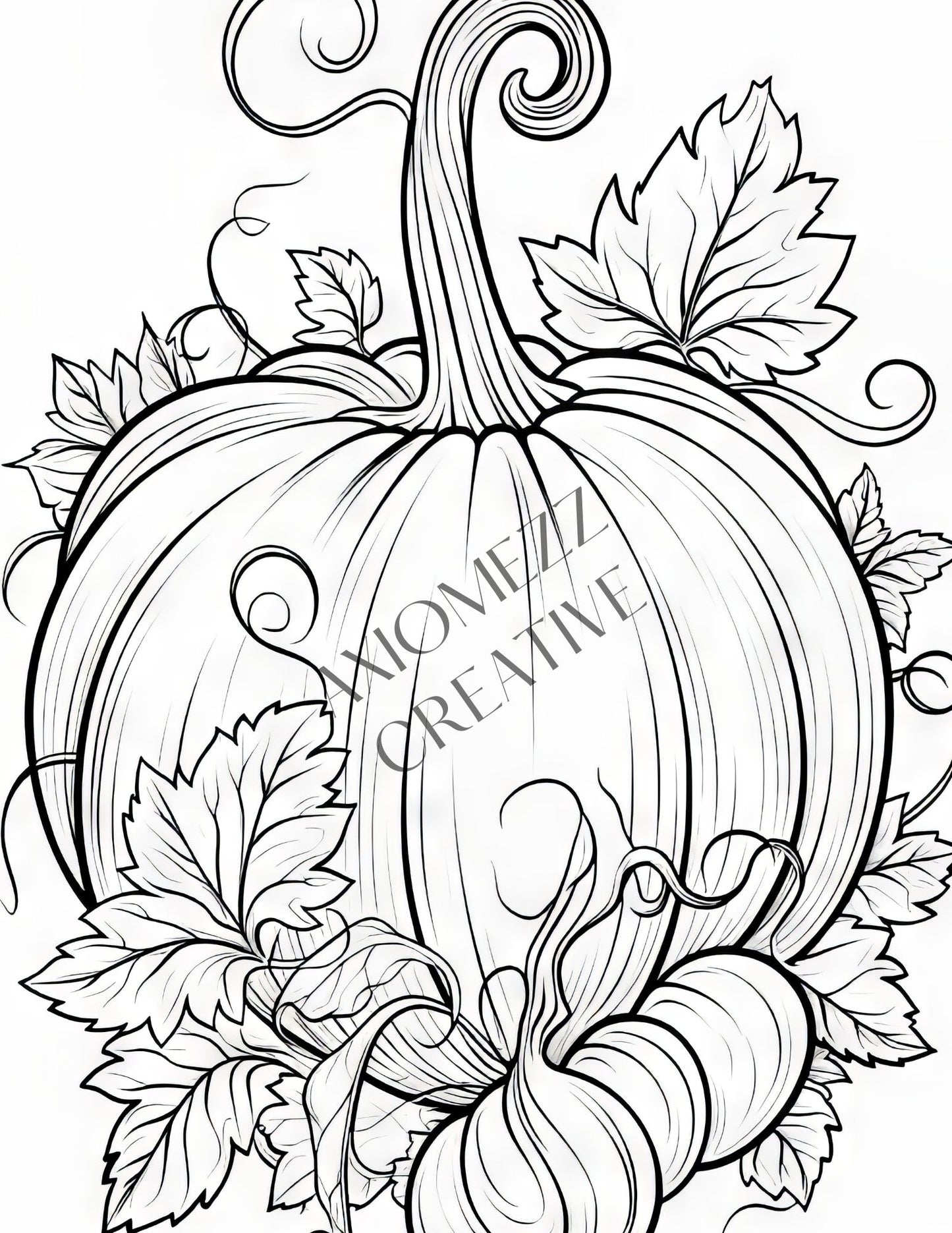 27 Autumn Mix-n-Match Coloring Pages Greyscale