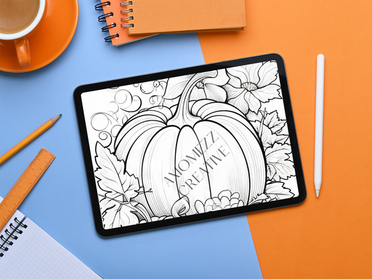 27 Autumn Mix-n-Match Coloring Pages Greyscale
